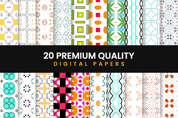 Abstract Digital Paper Pattern Essentials