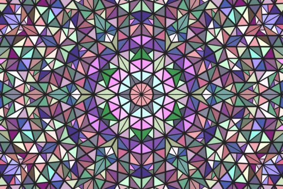 Colorful Triangle Mosaic Pattern Design