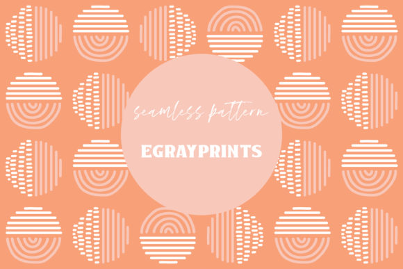 Coral Pink Retro Doodle Shapes Pattern: A Playful, Versatile Design Resource