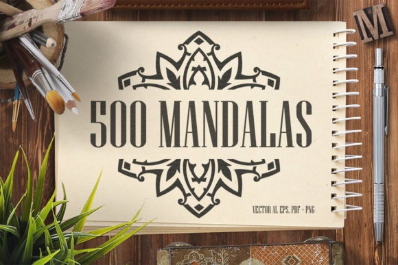 Design Versatility Redefined: Working with 500 Vector Mandala Ornaments