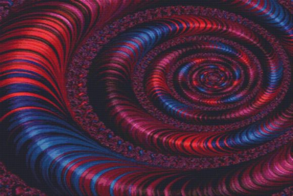 Discovering the Depth and Warmth of a Fractal Cross Stitch Pattern in Red