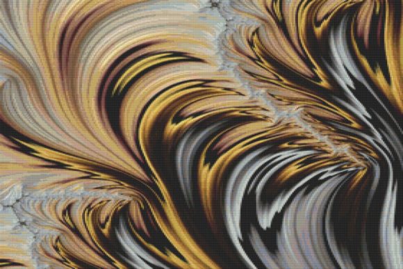 Exploring Fractal Cross Stitch Patterns in Yellow