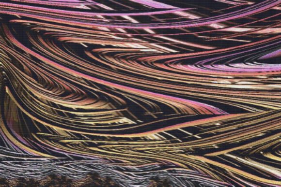 Fractal Cross Stitch Pattern – Striped Design Guide