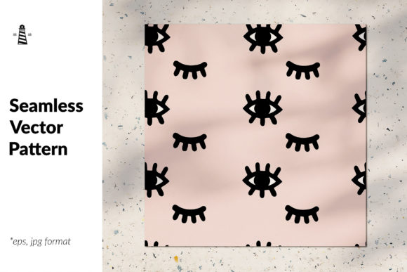 Hand Drawn Eye Seamless Pattern