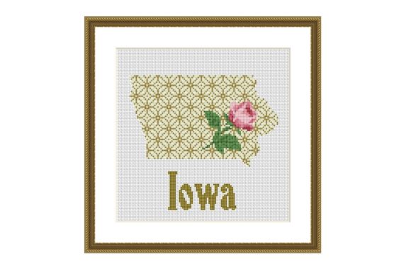 Iowa Map Silhouette Cross Stitch Pattern: A Versatile Craft Resource for Creative Expression and Regional Identity
