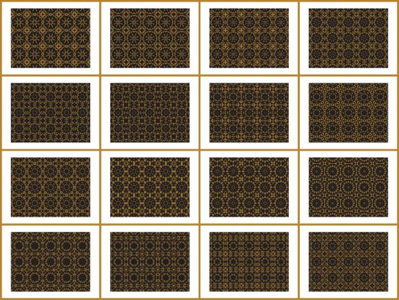 Pattern Gold Bundles 16 Ornament