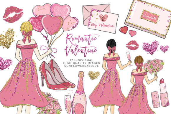 Romantic Date Valentine Clipart Set: A Practical Resource for Visual Storytelling and Emotional Communication