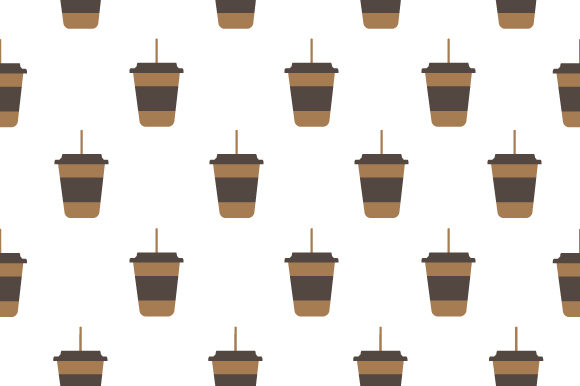 Seamless Pattern Cup Coffee Design