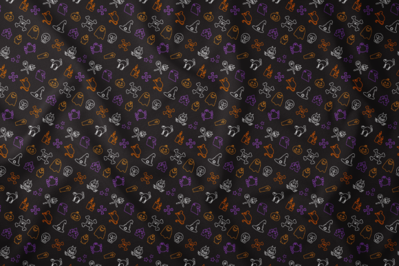Where Subtle Spookiness Meets Practical Design: The Outline Halloween Seamless Pattern